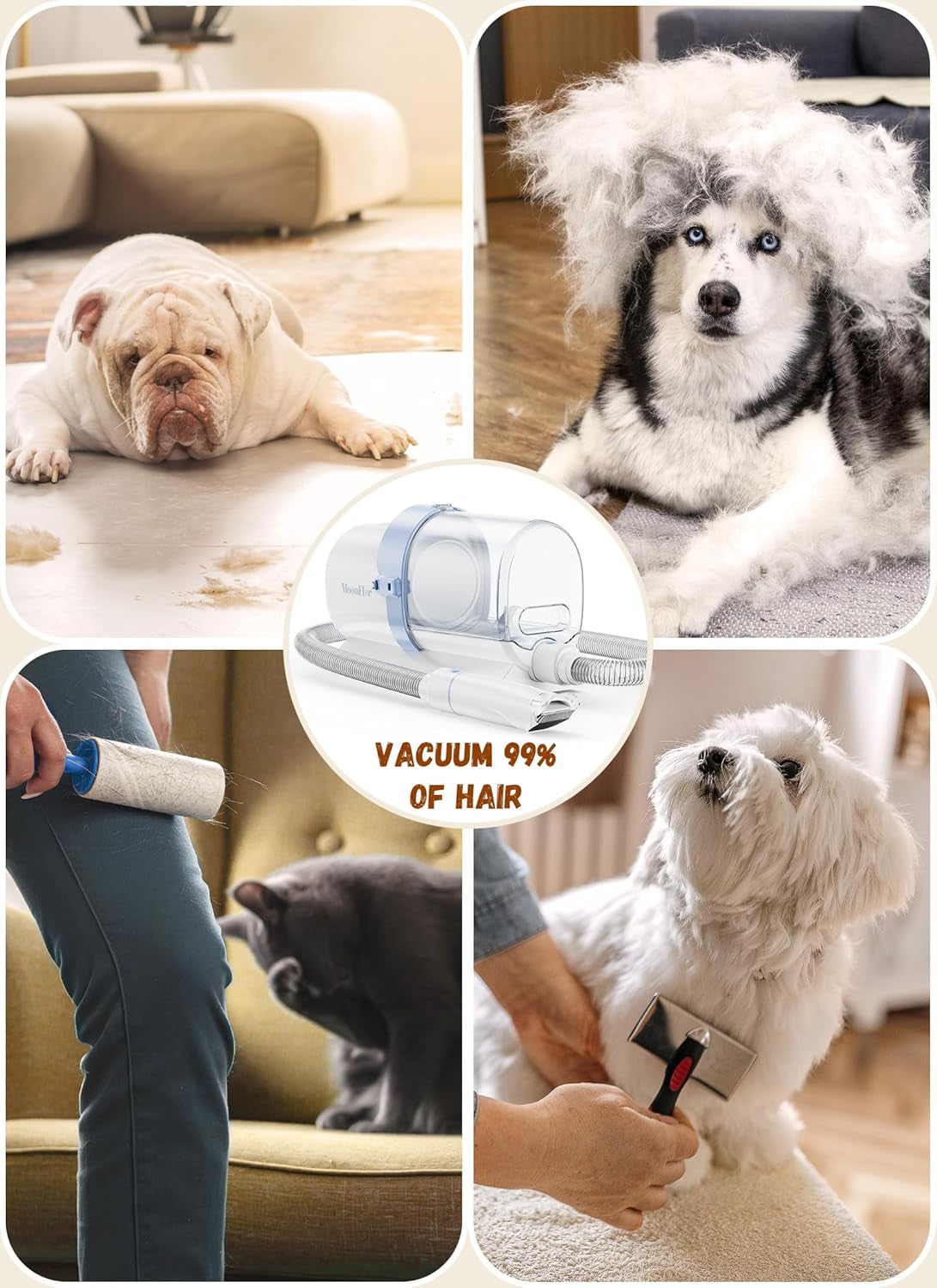 Dog Grooming Vacuum Kit