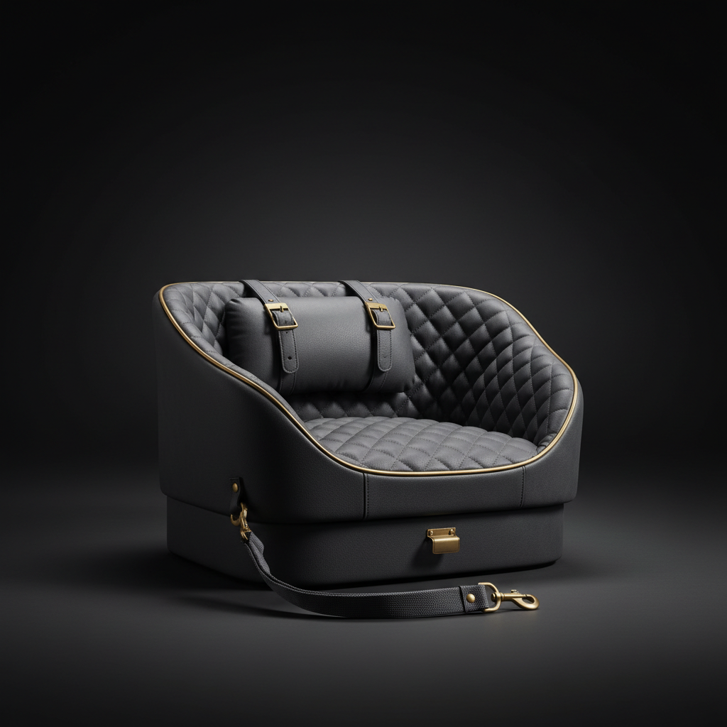 Travel Booster Car Seat – Cozy, Secure, and Stylish for Every Pet Adventure!