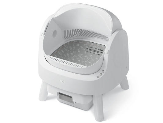 Beginner-Friendly Plastic Automatic Litter Box | App-Free Eco-Friendly Large Capacity Auto Cat Toilet Easy Clean Odor
